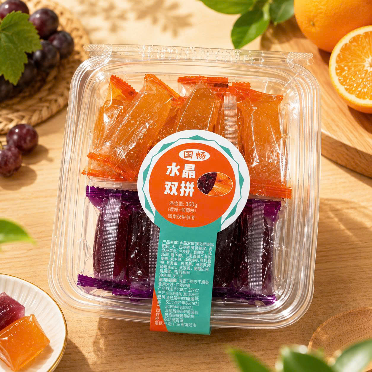 Khoai sấy dẻo tím và vàng