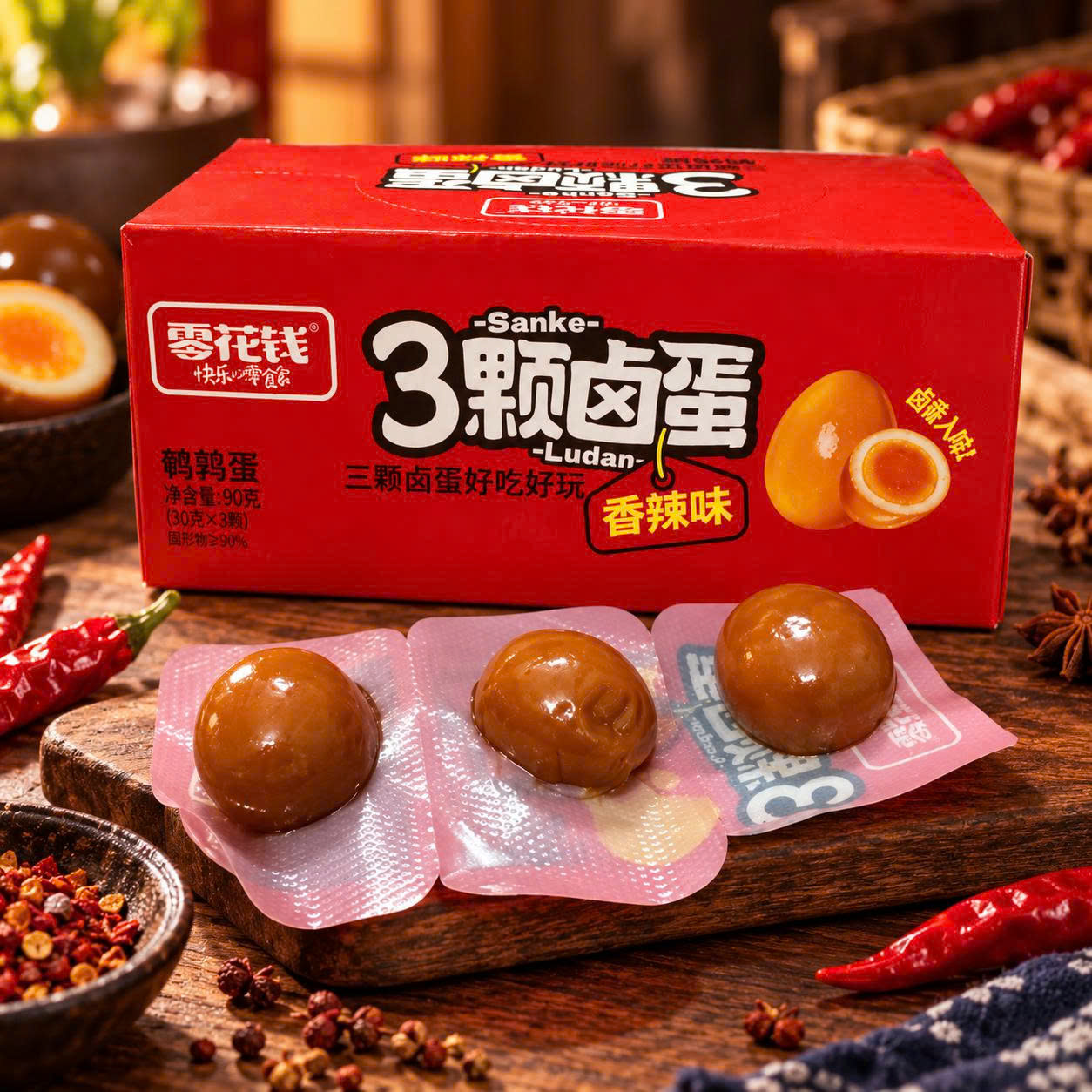 Trứng cút 3 viên (1 hộp 20 quả )