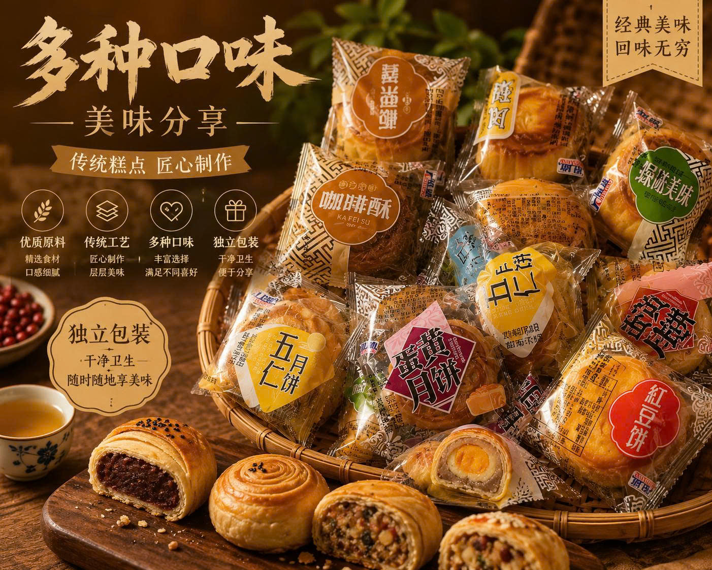 Thùng bánh trung thu mini nhỏ tròn nhiều màu