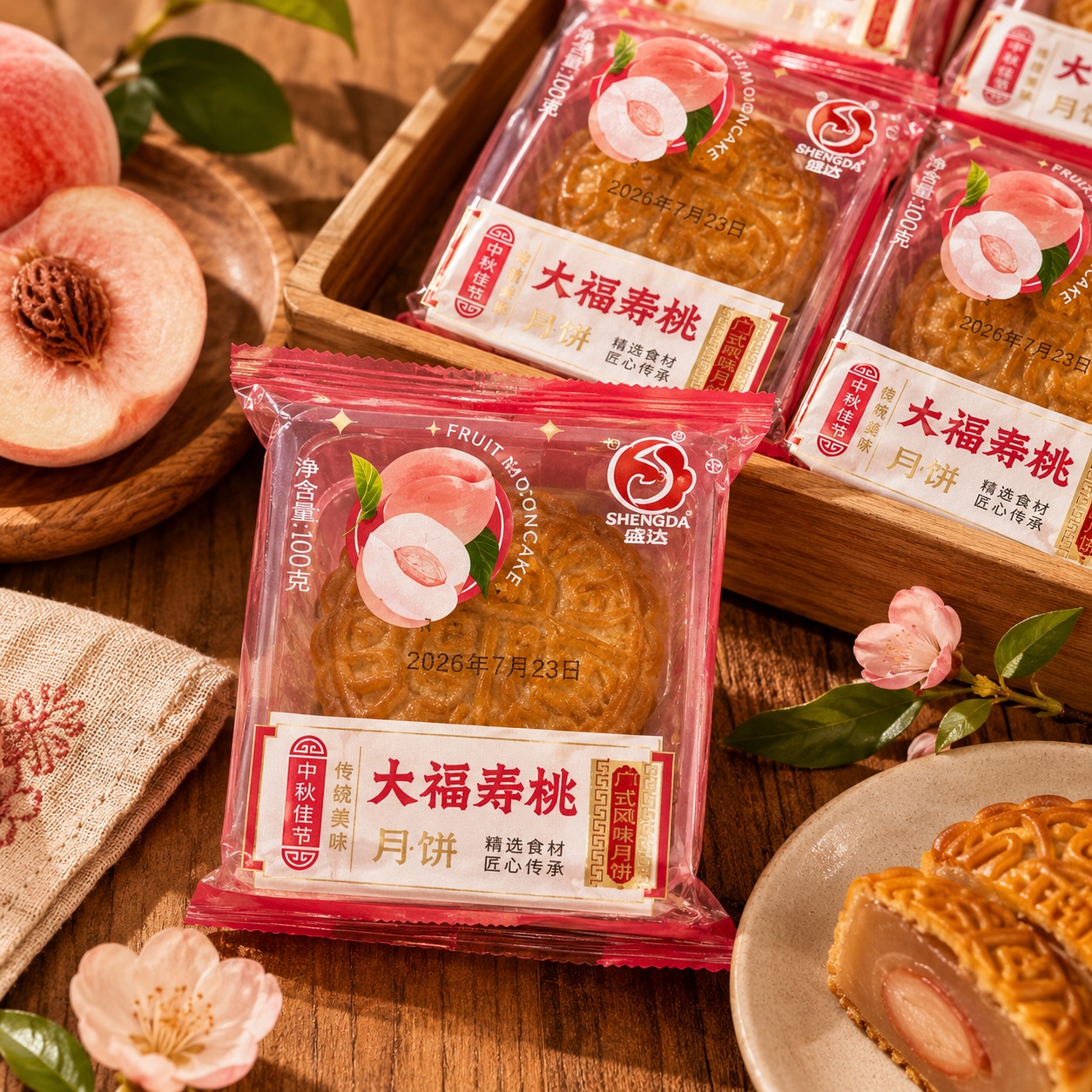 Bánh Trung Thu vị đào 100gr