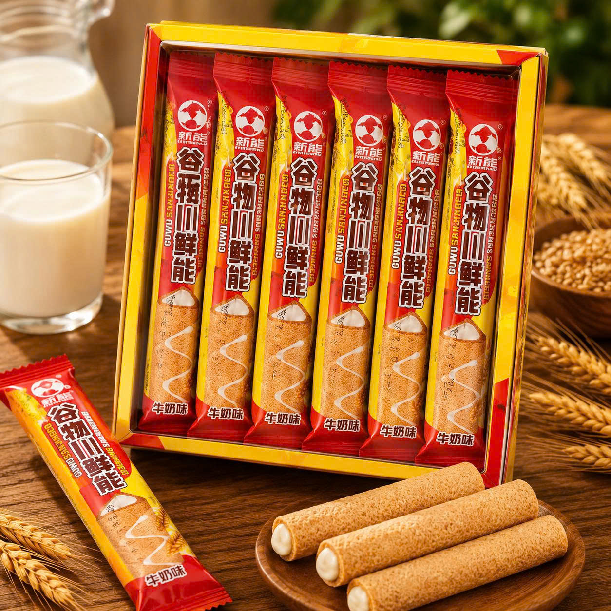 Bánh quế nhân vị sữa