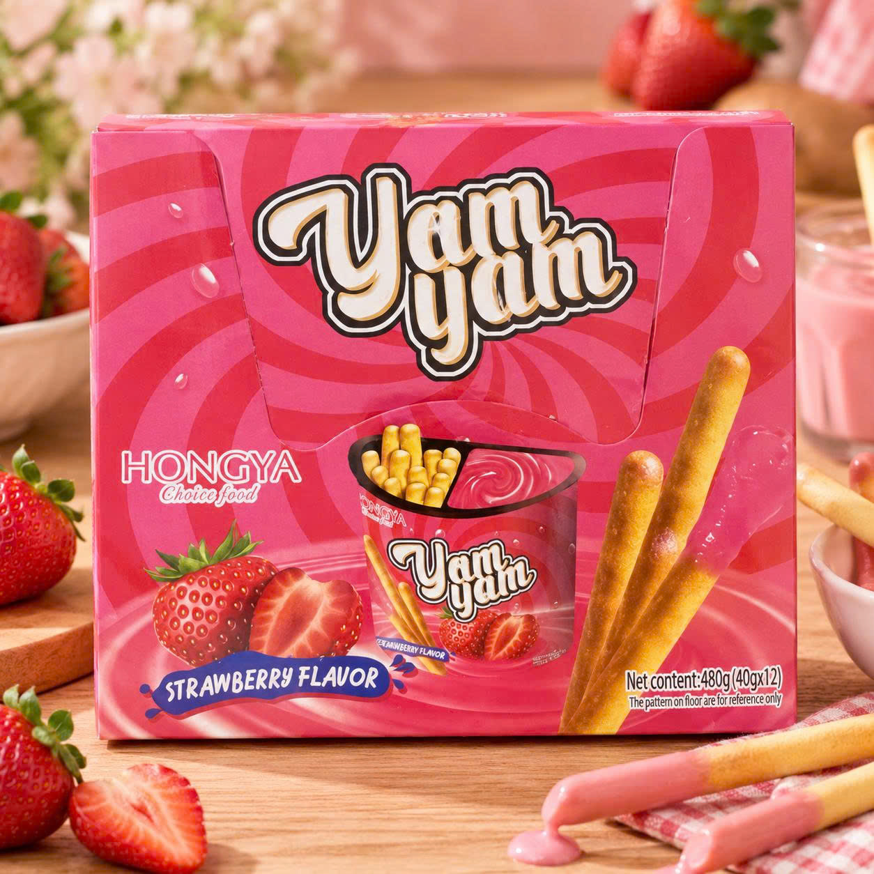 Bánh sốt quê chấm vị dâu Tây - lẻ