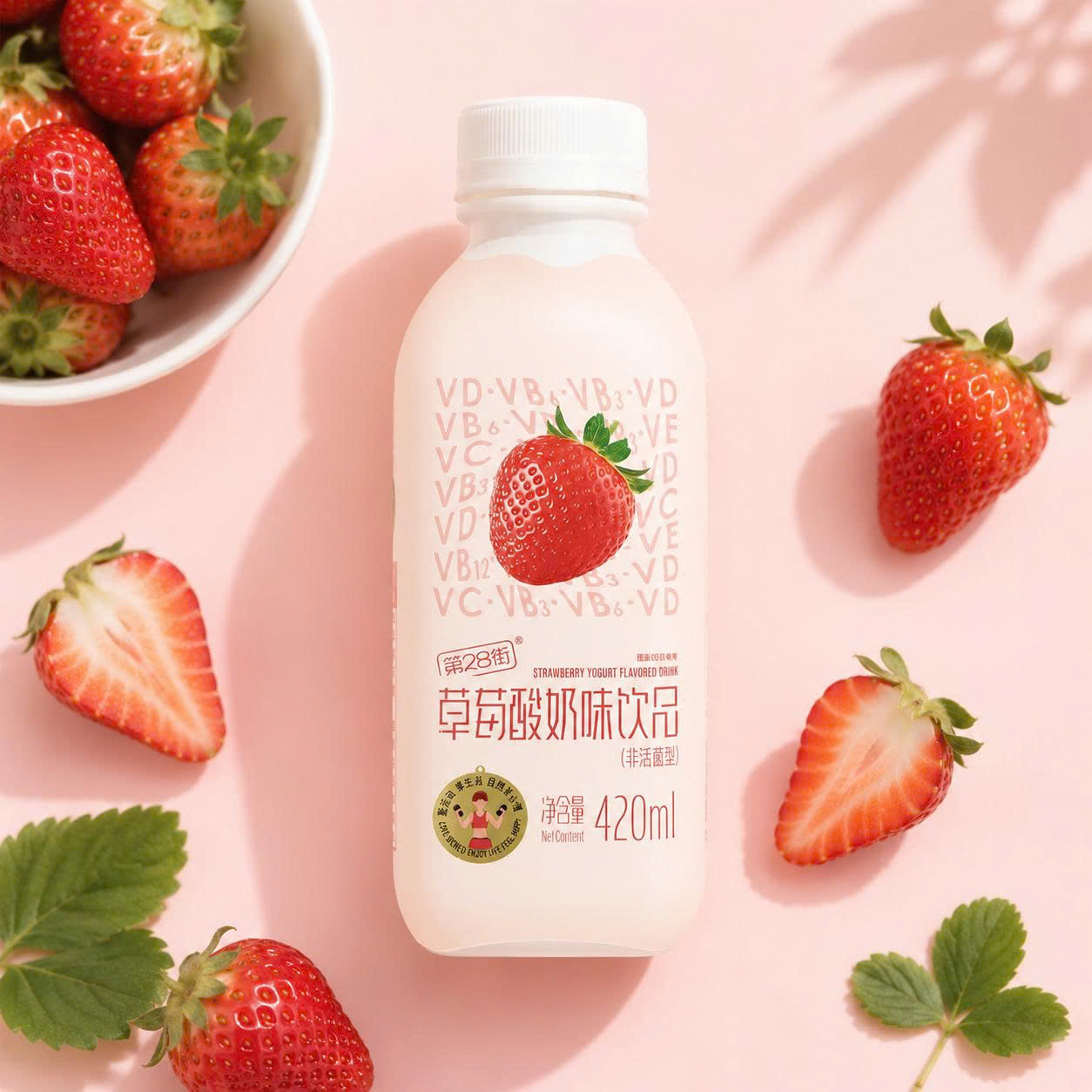 Sữa chua lắc dâu 28+