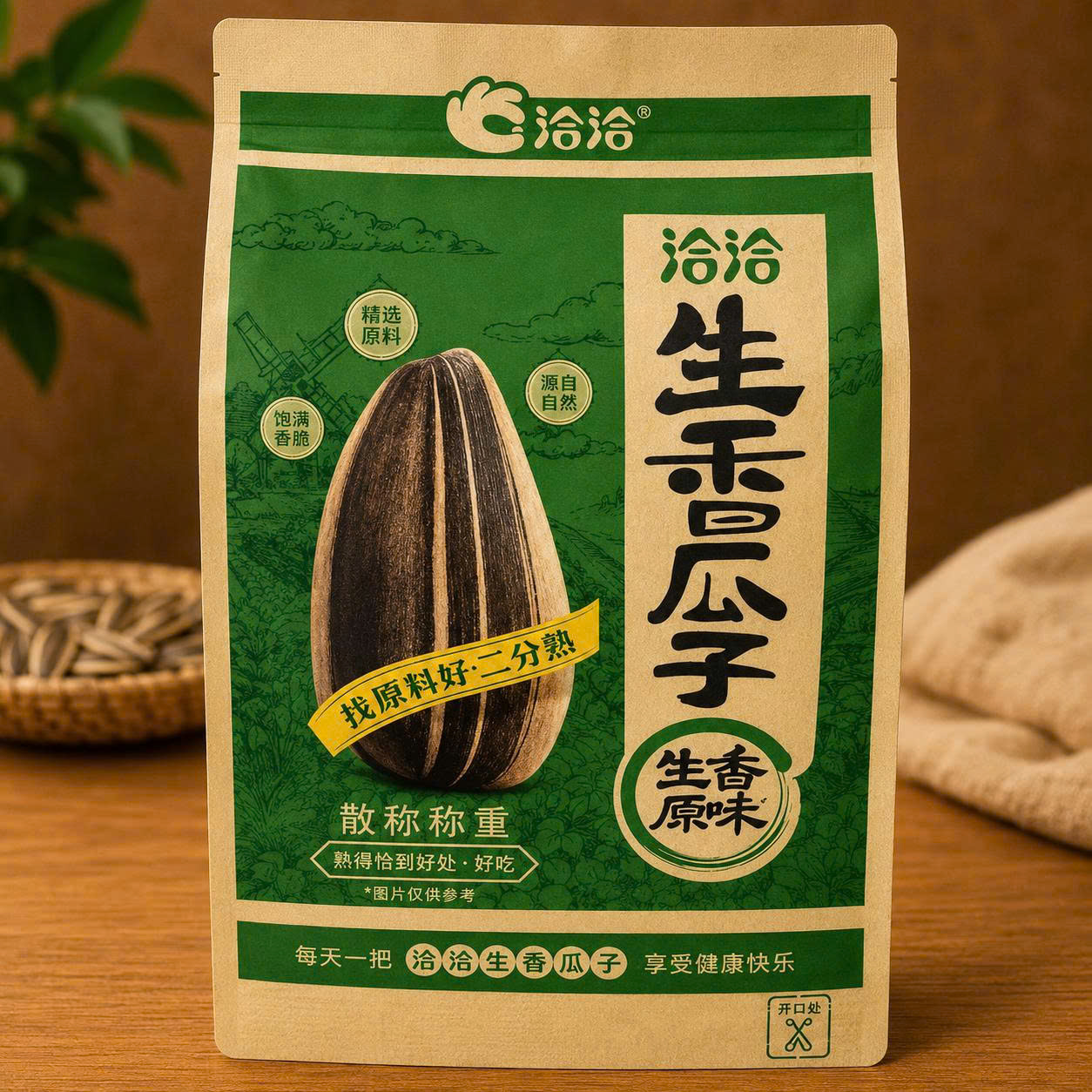 Hướng dương nguyên vị túi xanh 100g