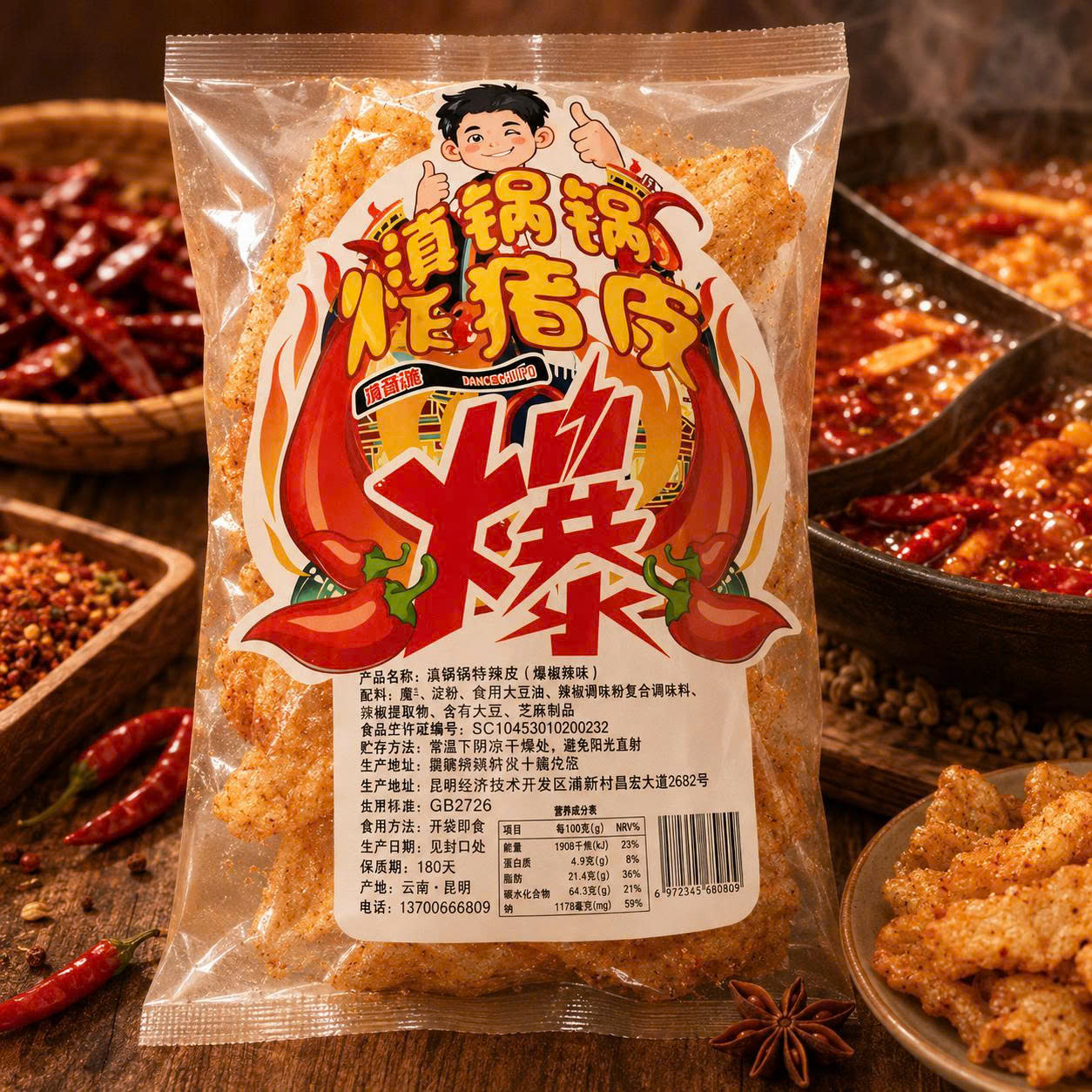 Da heo phồng cay