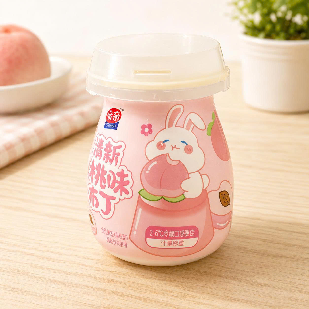 Thạch thỏ hồng vị đào